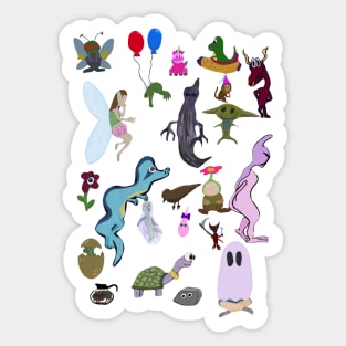 original character creature mythical fantasy sci-fi Sticker